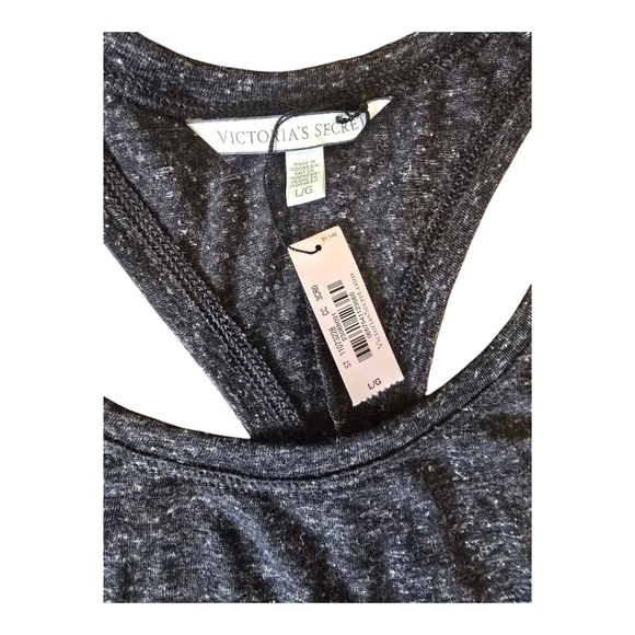 2 NWT Victoria's Secret Angel Racerback MuscleTank Tops Blue Black Size Large - Picture 3 of 13